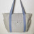 Color: black, Size: M - Large Capacity Canvas Solid Letter Tote Bag Versatile Handbag for Commuter  F640-12000040087758002