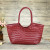 Color: Brown, Size: Extra Large - Hand Knitted Designer Genuine Leather Elegant ?‹Handle Female Tot F640-12000022955409979