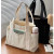 Color: Red, Size: M - Large Capacity Canvas Solid Letter Tote Bag Versatile Handbag for Commuter Wo F640-12000035918109908
