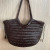 Color: Beige, Size: Extra Large - 100% Natural Cowhide Weave Handbags Hand Designer  Genuine Leathe F640-12000042560589305