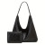 Color: black, Size: L - New Tote bag 100 hand bill of lading shoulder women's bag retro simple larg F640-12000039415017258