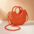 Color: Dark Grey - Handwoven Straw Rattan Half-Moon Beach Handbag Large Capacity Women Summer Hollo F640-12000036991521271