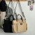Color: Khaki - Urban Minimalist Female Student Large Capacity Commuting Horizontal Canvas Single Sh F640-12000045225058576