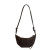 Color: Coffee - Velvet Material Zipper 2024 High Quality Shoulder Bag Solid Color Simple Fashionabl F640-12000041035154167
