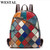 WETSAL 2023 Backpack Female Leather Back packs Bag for Womens Leather Backpacks Women Luxury Colorf F640-3256801899766430