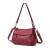 Color: Burgundy - High Quality Real Leather Handbag Ladies' Genuine Leather Shoulder Bags Women's C F640-12000037636173039