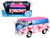 Volkswagen Type 2 (T1) Delivery Van "Love" Pink and Blue Metallic 1/24 Diecast Model Car by Motormax F977-79581