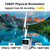 WEJOY Y2 1920x1080P 100 ANSI Lumens Portable Home Theater LED HD Digital Projector, ouch Control Ve A146-EDA001808201