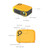A2000 Portable Projector 800 Lumen LCD Home Theater Video Projector, Support 1080P, AU Plug (Yellow) A146-DMP0150Y