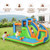 7-in-1 Inflatable Giant Water Park Bouncer with Dual Climbing Walls and 735W Blower B593-NP10366US