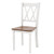Set of 4 Wooden Farmhouse Kitchen Chairs with Rubber Wood Seat - Color: Walnut & Gray D681-KC55694-22