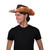 Light Up Shiny Satin Metallic Space Cowboy Hat Brown A706-LUSSCBH-BR