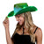Green Light Up Glorious Luminous Sheen Metallic Cowboy Space Cowgirl Hat A706-LUGLSMCH-GN