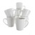 Elama Amie 8 Piece 12 Ounce Porcelain Mug Set in White D970-EL-AMIE