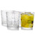 Gibson Home Great Foundations 4-Piece 13 oz. Double Old Fashion Glass Set, Square Pattern D970-92079.04