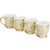 Gibson Home Gold Finch 4 Piece 16.7oz Electroplated Fine Ceramic Mug Set in Gold D970-131001.01