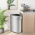 60L Stainless Corner Steel Trash Bin with Lid and Anti-slip Bottom-Silver B593-GY10015