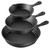 MegaChef Pre-Seasoned 3 Piece Cast Iron Skillet Set D970-MCCI-455