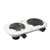 Brentwood Electric 1500W Double Burner - White D970-TS-361W
