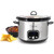MegaChef 6 Quart + 2.6 Quart Split Stainless Steel Electric Slow Cooker in SIlver D970-MCSC-560