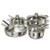7-Piece Stainless Steel Cookware Set with Tempered Glass Lids Q280-CS7PS299