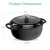 6 Quart Large Black Enamel Cast-Iron Dutch Oven Kitchen Cookware Q280-BLBCP98541