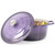 MegaChef 5 Quarts Round Enameled Cast Iron Casserole with Lid in Gradient Purple D970-MG-CR25AP