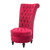 Red Tufted High Back Plush Velvet Upholstered Accent Low Profile Chair Q280-REDHO88932