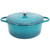 MegaChef 6.35 Quart Round Enameled Cast Iron Dutch Oven with Self Basting Lid in Light Blue D970-MCCI-A28LB