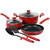 Oster 7 Piece Non Stick Aluminum Cookware Set in Red D970-128653.07