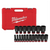 Milwaukee Tool 19PC SHOCKWAVE Impact Duty 1/2" Drive SAE Deep 6 Point Socket Set T398-MLW49-66-7012