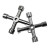 Color: PURPLE - Electric Cabinet Car Elevator Cross Key Wrench Water Meter Valve Key Internal Trian F640-12000034587481095