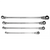 K Tool International Wrench Set 4 Piece Double Box Reversible Ratcheting SAE Universal Spline 90 To T398-KTIXDRF7