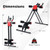 Ab Workout Equipment Foldable Abdominal Trainer Adjustable Ab Machine-Black - Color: Black D681-SP38233BK