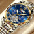 Color: BRONZE - Relogio Masculino Top Brand Mens Luxury Watch Stainless Steel Luminescence Clock Ca F640-12000038486820885