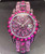 Color: Rose Red - Men's High-end, Fully Diamond-encrusted, Ultra-glitzy Hip-hop Watch Q119-CJNS277033905EV