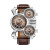Color: Brown noodles 2pcs - Dual movement leather men's watch Q119-CJZBNSSY02215-Brown noodles 2pcs