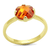 LO4079 - Flash Gold Brass Ring with AAA Grade CZ  in Orange A874-LO4079