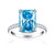 Color: Blue Diamond, Size: 5 - Women's Firework Ice Flower Cut Cubic Zirconia Color Gemstone Ring Q119-CJLX263445543QJ