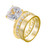 Color: Golden Ring Set, Size: No 9 - S925 Sterling Silver Ring Set Of Three Pieces For Women Q119-CJLX274034507GT