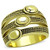TK1718 - IP Gold(Ion Plating) Stainless Steel Ring with Epoxy  in Jet A874-TK1718