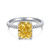Color: DY120099SWYE, Size: No 9 - Women's Fashion All-matching 925 Sterling Silver Yellow Diamond R Q119-CJLX255626205EV