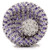 0W018 - Rhodium Brass Ring with AAA Grade CZ  in Tanzanite A874-0W018