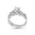 14K White Gold Lab Grown Diamond 1.0 Cttw Vintage Style Engagement Ring and Band Set - Ring Size 10 N162-022835R100