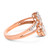 14K Rose Gold Plated .925 Sterling Silver 1/2 Cttw Diamond Scatter Composite Bypass Ring (I-J Color N162-016392R600