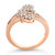 14K Rose Gold Plated .925 Sterling Silver 1/2 Cttw Diamond Scatter Composite Bypass Ring (I-J Color N162-016392R600