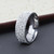 Color: Silver, Size: 7 - Five Row Diamond Stainless Steel Ring Q119-CJZBLXLX22096-Silver-7