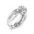 .925 Sterling Silver 1/7 Cttw Diamond Halo Bypass Engagement Ring and Wedding Band Set (I-J Color,  N162-022231R800