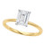 2 Carat Emerald Lab Grown IGI G/VS1 Diamond Solitaire Ring in 10K Yellow Gold P150-63765-7.5