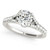 14k White Gold Split Shank Prong Set Diamond Engagement Ring (1 3/8 cttw) P150-79682-4